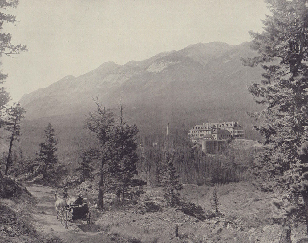 Banff Springs Hotel. Canada. STODDARD 1895 old antique vintage print picture